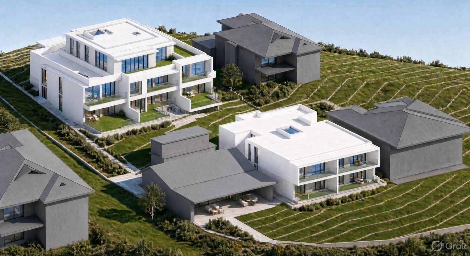 Architectural terrace render